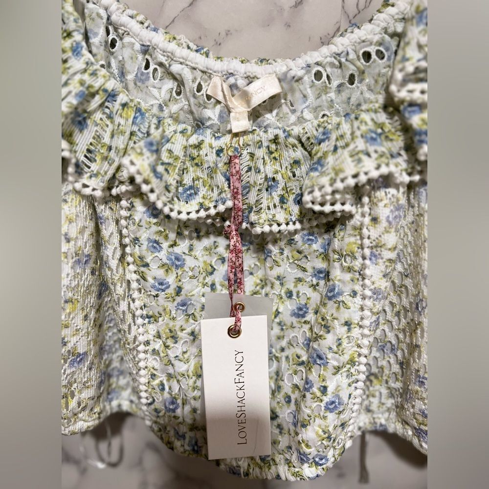 Love Shack Fancy Dorabella Crop Top - Picture 4 of 12
